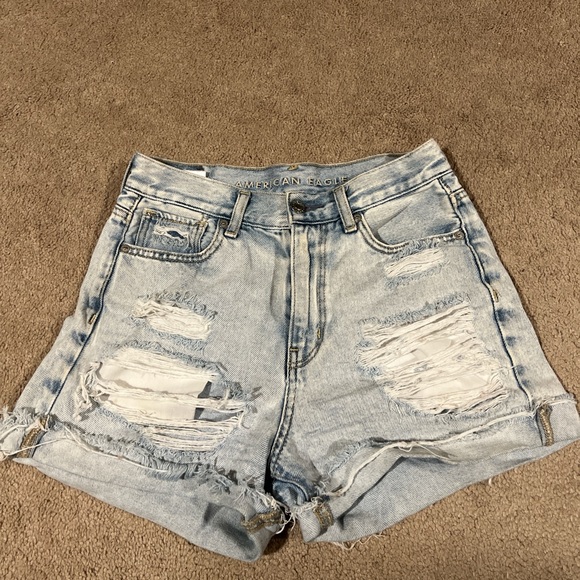 American Eagle Outfitters Women's Light Blue Denim Shorts - Picture 1 of 3